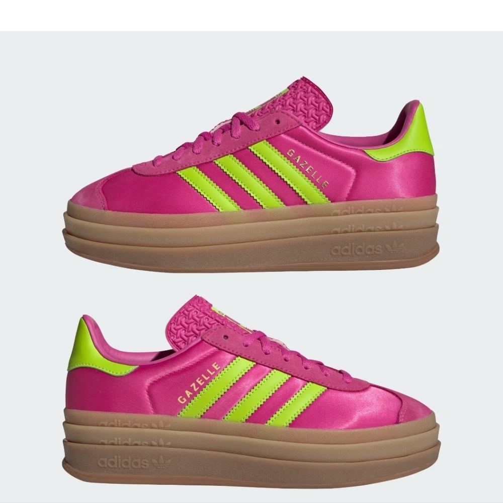 Adidas Gazelle Bold Women's Sneakers - Pink and Lime